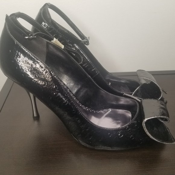 J. Renee Lindy Black Patent Leather Stiletto, 9.5W (NEW) - Picture 2 of 4